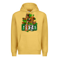 Antique Gold St. Patrick's Texas map Premium Hoodie - OliviaCreatesArt