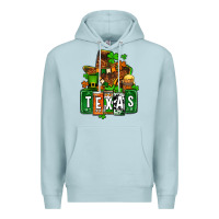 Blue Mist St. Patrick's Texas map Premium Hoodie - OliviaCreatesArt