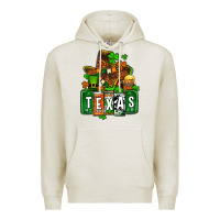 Oatmeal Heather St. Patrick's Texas map Premium Hoodie - OliviaCreatesArt