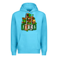 Ocean Blue St. Patrick's Texas map Premium Hoodie - OliviaCreatesArt