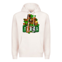 Pale Pink St. Patrick's Texas map Premium Hoodie - OliviaCreatesArt