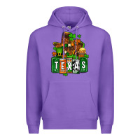 Purple St. Patrick's Texas map Premium Hoodie - OliviaCreatesArt