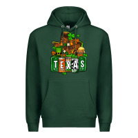 Sports Green St. Patrick's Texas map Premium Hoodie - OliviaCreatesArt