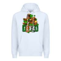 White St. Patrick's Texas map Premium Hoodie - OliviaCreatesArt