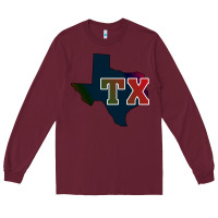 Burgundy Texas Long Sleeve Tee - Bettercallsaul