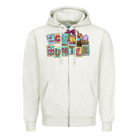 Oatmeal Heather Egg hunter Easter Day Zipper Hoodie - CowGirlArtShop
