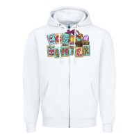White Egg hunter Easter Day Zipper Hoodie - CowGirlArtShop