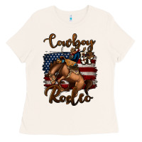 Bone Cowboy Up Rodeo Bucking Bronco Ladies Tee - Jasminsmagicworld