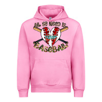 Fuchsia Pink all you need is love baseball Urban Hoodie - CowhideDigitalArt