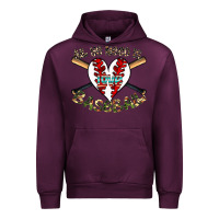 Mauve Wine all you need is love baseball Urban Hoodie - CowhideDigitalArt