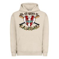 Pigment French Oak all you need is love baseball Urban Hoodie - CowhideDigitalArt