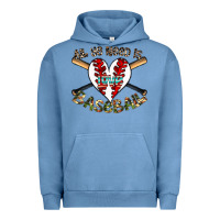 Pigment Pebble Blue all you need is love baseball Urban Hoodie - CowhideDigitalArt