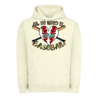 Pigment Pistachio all you need is love baseball Urban Hoodie - CowhideDigitalArt