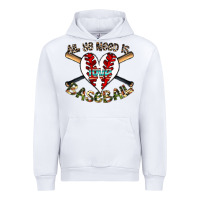 White all you need is love baseball Urban Hoodie - CowhideDigitalArt