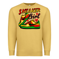 Antique Gold sneaker girl Premium Sweatshirt - FaDigitalArtStudio