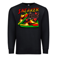 Black sneaker girl Premium Sweatshirt - FaDigitalArtStudio