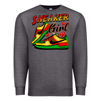 Charcoal Heather sneaker girl Premium Sweatshirt - FaDigitalArtStudio