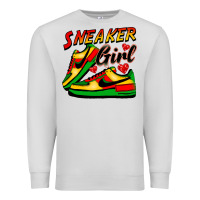 Dove Grey sneaker girl Premium Sweatshirt - FaDigitalArtStudio