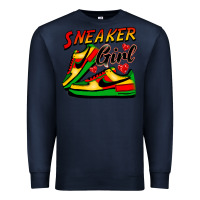 Navy sneaker girl Premium Sweatshirt - FaDigitalArtStudio