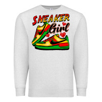 Oatmeal Heather sneaker girl Premium Sweatshirt - FaDigitalArtStudio
