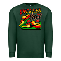 Sports Green sneaker girl Premium Sweatshirt - FaDigitalArtStudio
