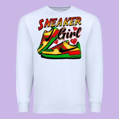 Sneaker Girl Premium Sweatshirt Designed By Fadigitalartstudio