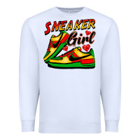 White sneaker girl Premium Sweatshirt - FaDigitalArtStudio