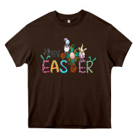 Chocolate Brown cross rabbit gnomes happy easter Heavy Core Tee - Jasminsmagicworld