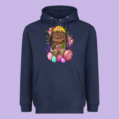 Rabbit And Carrot Easter Heavyweight Hoodie Designed By Bundleandbundleshop