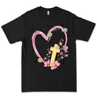 Black heart cross Premium Tee - MaliasSmallBusiness