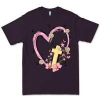 Plum heart cross Premium Tee - MaliasSmallBusiness