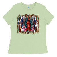 Matcha Lady of Guadalupe 4th of july Ladies Tee - Jasminsmagicworld