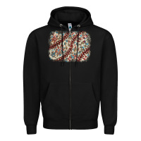 Black Baseball leopard glitter background Zipper Hoodie - HowdyJamesFarm