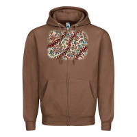 Chestnut Baseball leopard glitter background Zipper Hoodie - HowdyJamesFarm