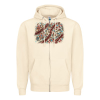 Sandshell Baseball leopard glitter background Zipper Hoodie - HowdyJamesFarm