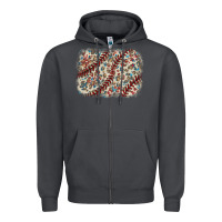 Smoke Baseball leopard glitter background Zipper Hoodie - HowdyJamesFarm