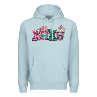 Blue Mist xoxo coffee cups Premium Hoodie - OliviaCreatesArt
