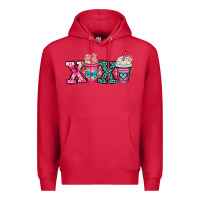 Cardinal xoxo coffee cups Premium Hoodie - OliviaCreatesArt