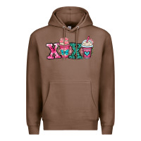 Chestnut xoxo coffee cups Premium Hoodie - OliviaCreatesArt