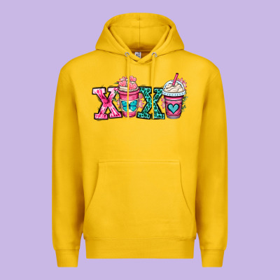 Xoxo Coffee Cups Premium Hoodie Designed By Oliviacreatesart