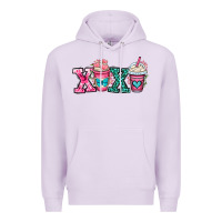 Lilac xoxo coffee cups Premium Hoodie - OliviaCreatesArt