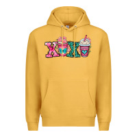 Mustard xoxo coffee cups Premium Hoodie - OliviaCreatesArt