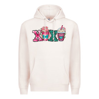 Pale Pink xoxo coffee cups Premium Hoodie - OliviaCreatesArt