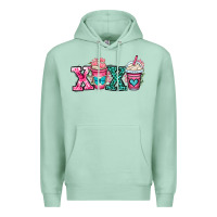 Seafoam xoxo coffee cups Premium Hoodie - OliviaCreatesArt