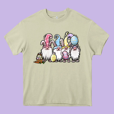 Easter Bunny Gnomes Heavy Core Tee Designed By Jasminsmagicworld