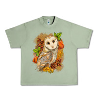 Oil Green Fall Owl Urban Heavy Tee - LillyAllenDesigns