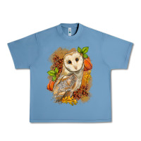 Pebble Blue Fall Owl Urban Heavy Tee - LillyAllenDesigns