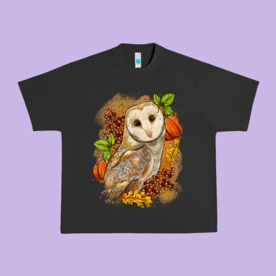 Fall Owl Urban Heavy Tee Designed By Lillyallendesigns