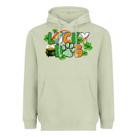 Matcha lucky dog St. Patricks Day Heavyweight Hoodie - FaDigitalArtStudio