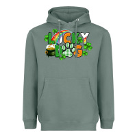 Sage lucky dog St. Patricks Day Heavyweight Hoodie - FaDigitalArtStudio